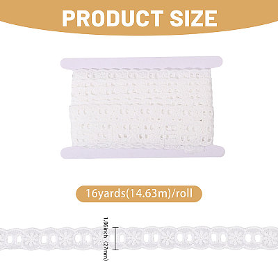 Flower Pattern Cotton Embroidery Lace Ribbon OCOR-CA0001-38A-1