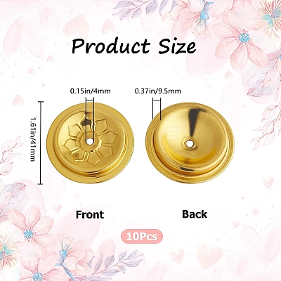 Aluminum Floating Wick Holder AJEW-WH0329-94G-1