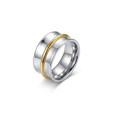 304 Stainless Steel Wide Band Finger Rings WG759FC-01-1