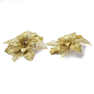 Plastic Glitter Artificial Flower HJEW-R124-03-1