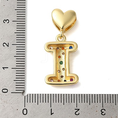 Rack Plating Brass Micro Pave Clear Cubic Zirconia Perdants KK-C067-12G-I-1