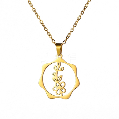 304 Stainless Steel Pendant Necklace PW-WG26640-01-1