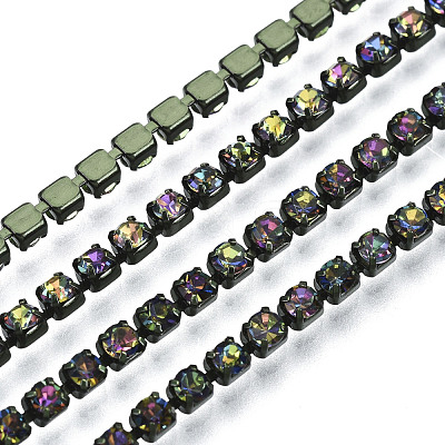 Electrophoresis Iron Rhinestone Strass Chains CHC-Q009-SS12-B10-1