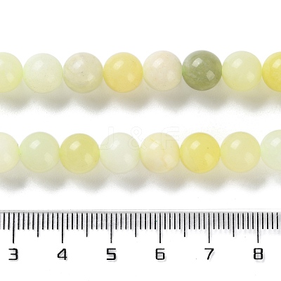 Natural New Jade Round Beads Strands G-O039-16-10mm-01-1