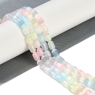 Macaron Color Natural Selenite Beads Strands G-F750-M03-02-1