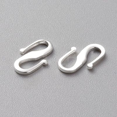 Brass S Hook Clasps X-KK-L205-04S-1