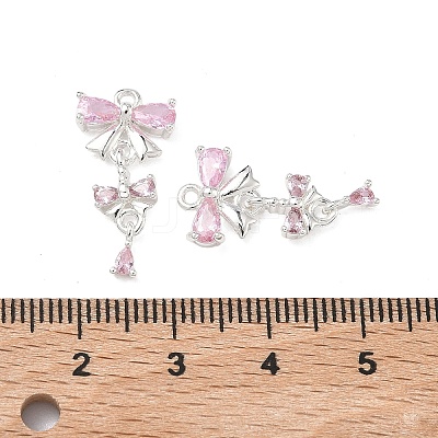 Brass Micro Pave Cubic Zirconia Pendants KK-C115-09S-01-1