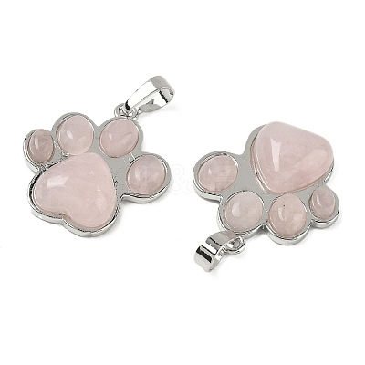 Natural Rose Quartz Pendants G-B194-02P-08-1