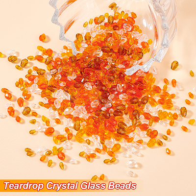 24 Strands 12 Styles Transparent Faceted Glass Beads GLAA-WR0001-04-1