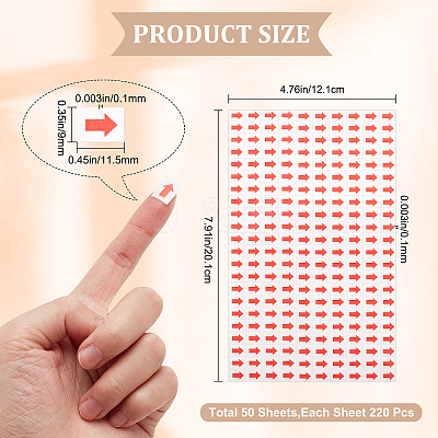 Waterproof PVC Arrow Self-Adhesive Stickers DIY-GF0006-43-1