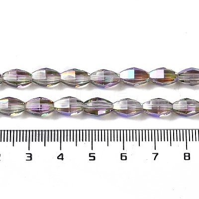 Electroplate Glass Beads Strands GLAA-Q101-03A-HP03-1