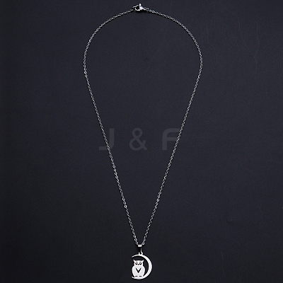 Non-Tarnish 201 Stainless Steel Pendants Necklaces NJEW-S105-JN707-45-1-1