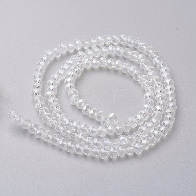 Electroplate Glass Beads Strands EGLA-F124-FR-B11-1
