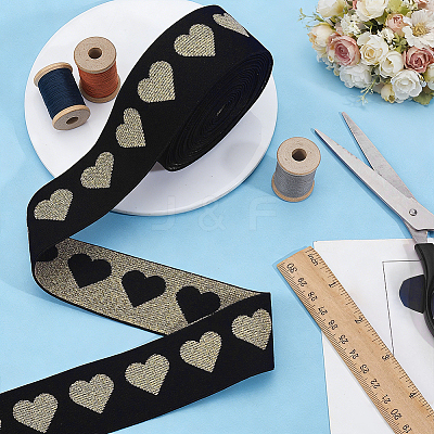5 Yards Flat Polyester Jacquard Elastic Band EC-PH0001-31B-1