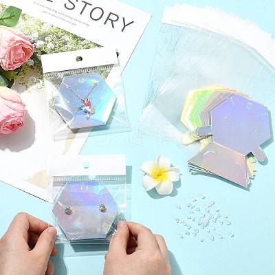 40Pcs Paper Jewelry Display Cards CDIS-FS0001-32D-1
