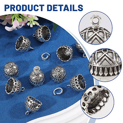 10Pcs Alloy Pendant Bails FIND-CA0011-52C-1