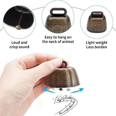 Retro Iron Bell Pendants IFIN-NB0001-28-1