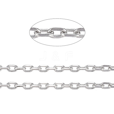 Tarnish Resistant 304 Stainless Steel Cable Chains CHS-D004-01P-1