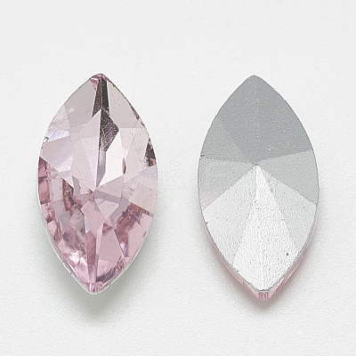 Pointed Back Glass Rhinestone Cabochons RGLA-T083-5x10mm-10-1