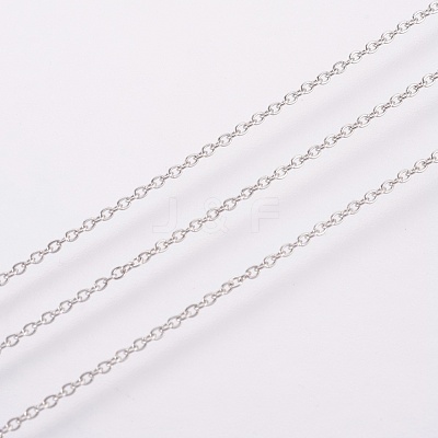 Tarnish Resistant 304 Stainless Steel Cable Chains CHS-F003-09P-C-1