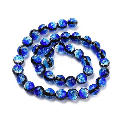 Handmade Silver Foil Glass Beads LAMP-A001-G04-10mm-1