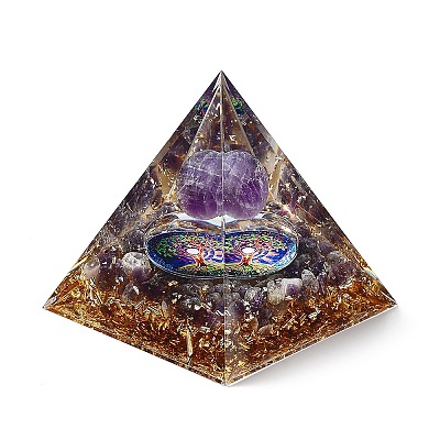 Orgonite Pyramid Resin Energy Generators DJEW-D013-01D-1
