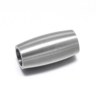 Tarnish Resistant Column 304 Stainless Steel Magnetic Clasps with Glue-in Ends STAS-D059-15D-1