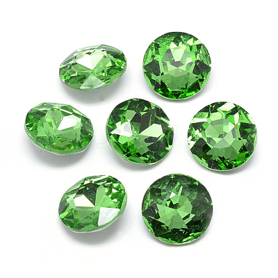 Pointed Back Glass Rhinestone Cabochons RGLA-T029-10mm-19-1