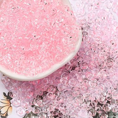 3/0 Baking Paint Transparent Colours Glass Round Seed Beads SEED-L011-13A-10-1