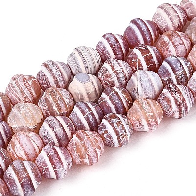 Dyed Natural Agate Beads Strands G-T144-27E-1