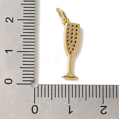 Brass Micro Pave Cubic Pendants KK-U027-07G-02-1