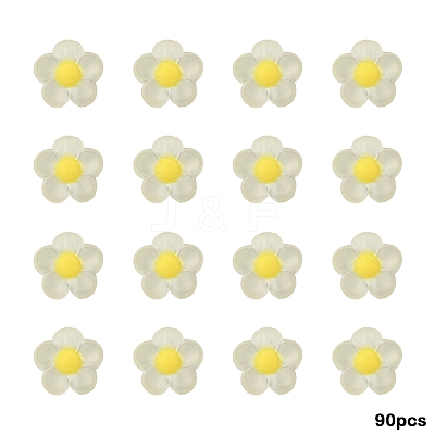 90Pcs Transparent Acrylic Beads TACR-YW0002-23A-1