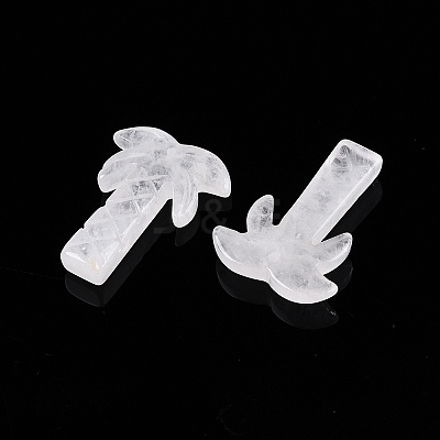 Natural Quartz Crystal Coconut Tree Pendants G-N342-02J-1