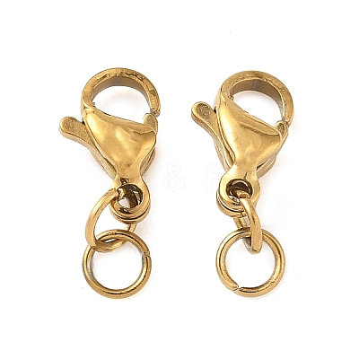 304 Stainless Steel Lobster Claw Clasps STAS-K313-01A-G-1