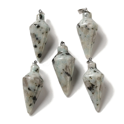 Natural Sesame Jasper Pendants G-Z055-02P-03-1