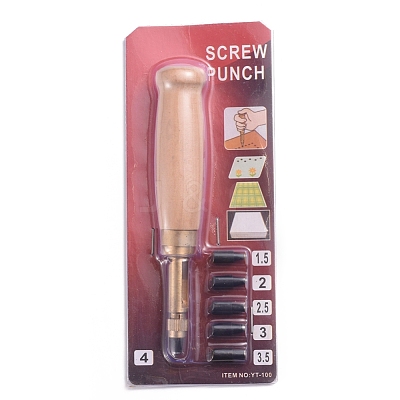 Adjustable Screw Hole Punch Bookbinding Tool TOOL-F010-01G-1