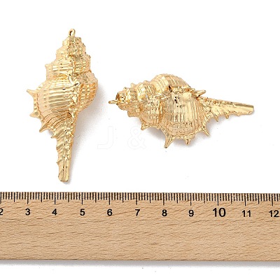 Electroplated Natural Conch Shell Big Pendants SSHEL-B002-01G-02-1