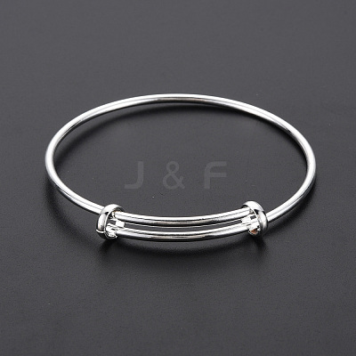 Electrophoresis Iron Expandable Bangle Making BJEW-S146-01-1
