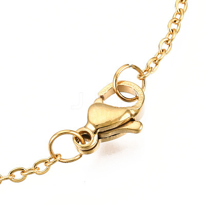 201 Stainless Steel Bunny Pendant Necklaces NJEW-T009-JN027-2-40-1