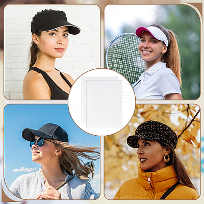 Cap Brim Plastic Board DIY-WH0591-246B-02-1