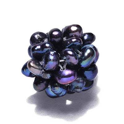 Round Natural Cultured Freshwater Pearl Beads PEAR-N020-05D-1