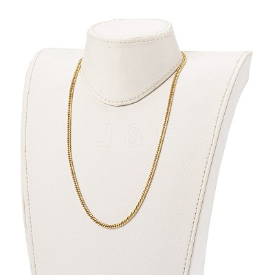 304 Stainless Steel Diamond Cut Cuban Link Chain Necklaces NJEW-JN03367-02-1