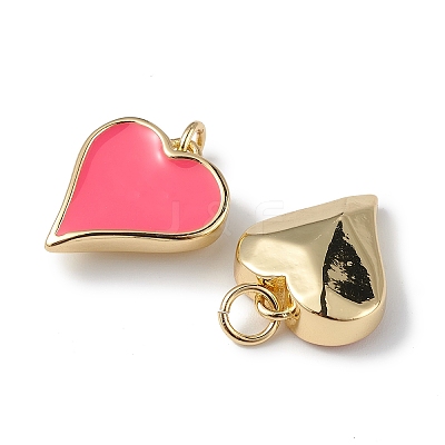 Eco-Friendly Rack Plating Brass Enamel Pendants KK-F848-02G-1