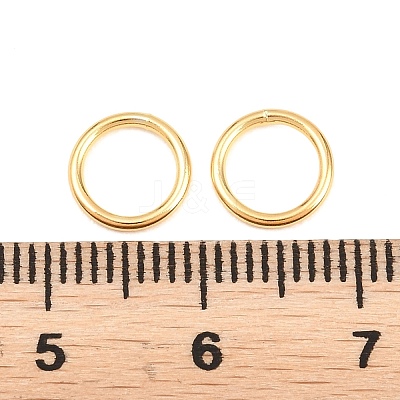 Brass Closed Jump Rings KK-D257-01G-01-1
