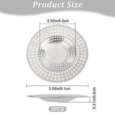 201 Stainless Steel Drain Hair Catchers AJEW-WH0020-45-1