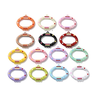 Spray Painted Alloy Spring Gate Ring PALLOY-Z018-03-1