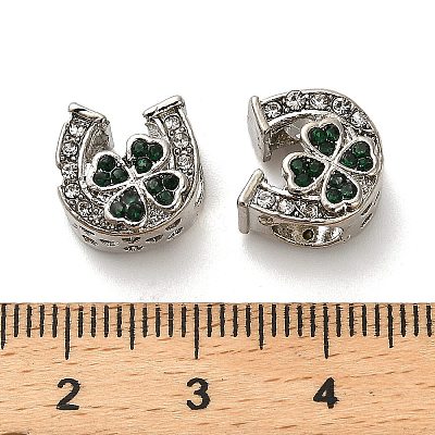 Alloy Rhinestone European Beads X-FIND-Q115-09P-1