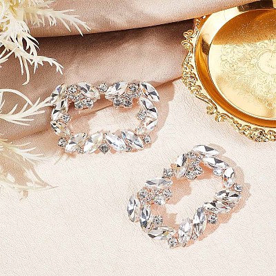 2Pcs Crystal Rhinestone Shoe Decoration DIY-OC0009-93KCG-1
