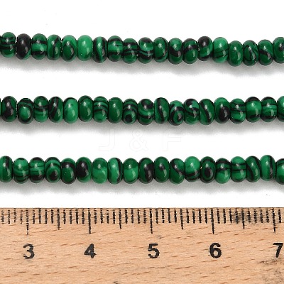 Synthetic Malachite Beads Strands G-L635-A22-4x2mm-1