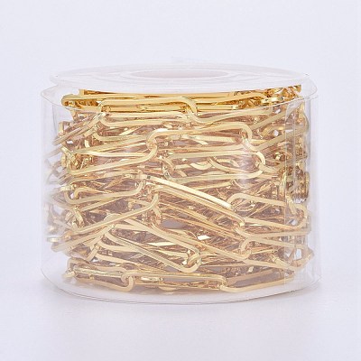 Soldered Brass Paperclip Chains CHC-G005-12G-1